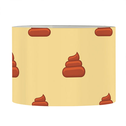 Brown Poop Pattern Print Drum Lamp Shade