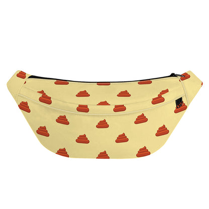 Brown Poop Pattern Print Fanny Pack
