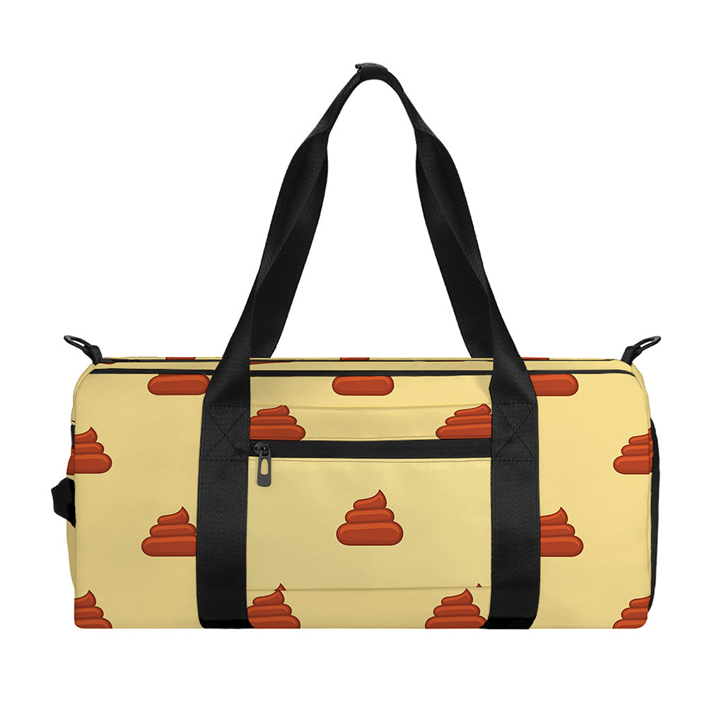 Brown Poop Pattern Print Gym Bag
