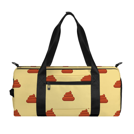 Brown Poop Pattern Print Gym Bag