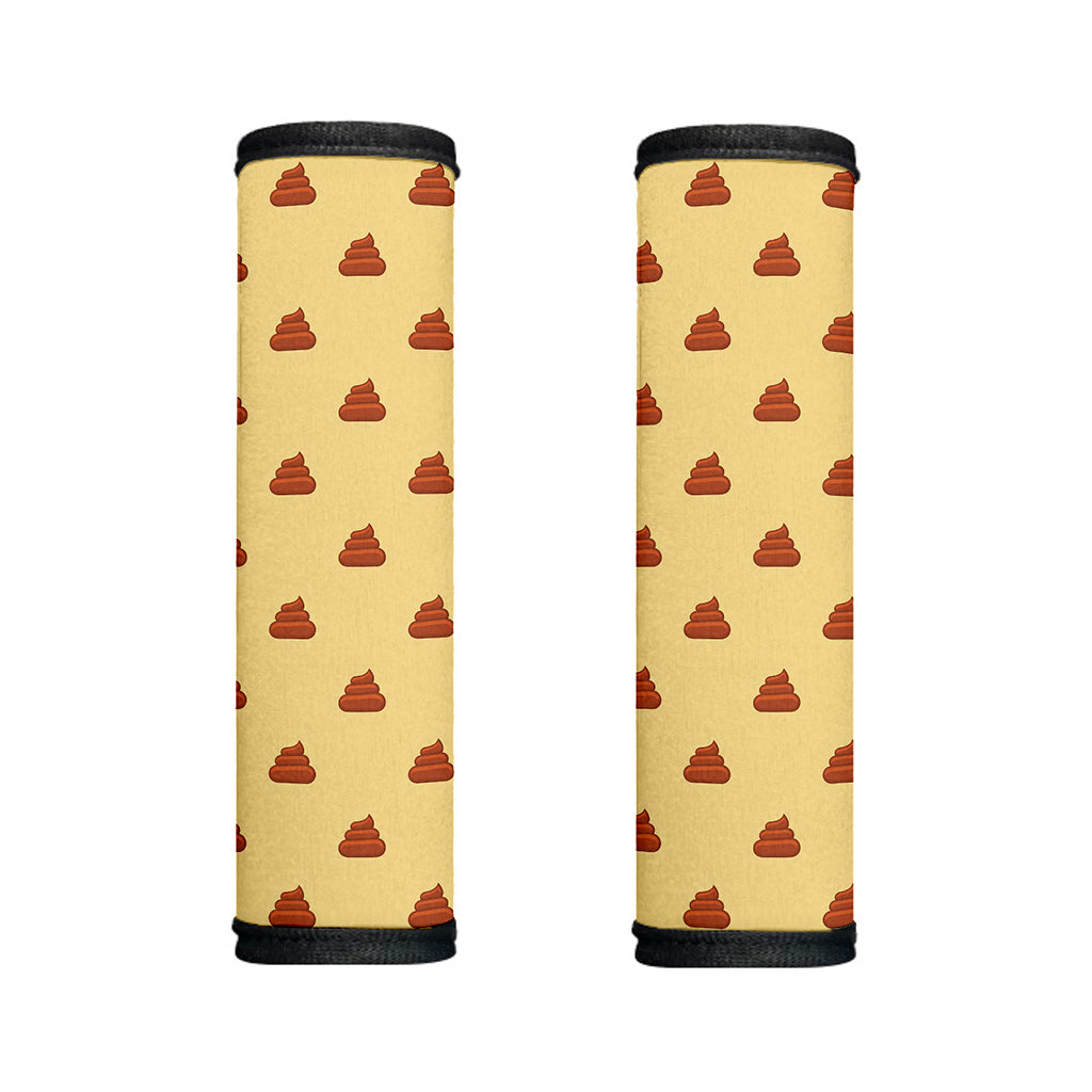 Brown Poop Pattern Print Handle Covers