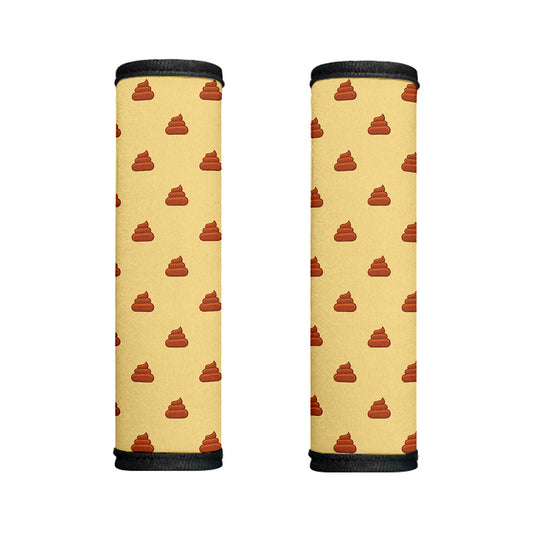 Brown Poop Pattern Print Handle Covers