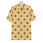 Brown Poop Pattern Print Hawaiian Shirt