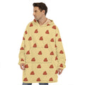 Brown Poop Pattern Print Hoodie Blanket