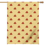 Brown Poop Pattern Print House Flag