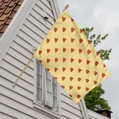 Brown Poop Pattern Print House Flag