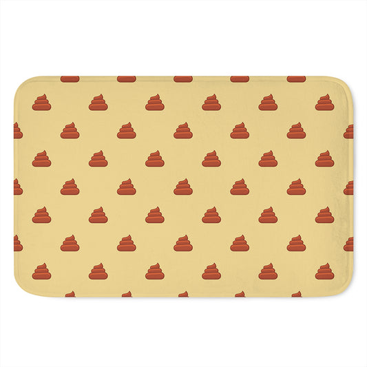 Brown Poop Pattern Print Indoor Door Mat