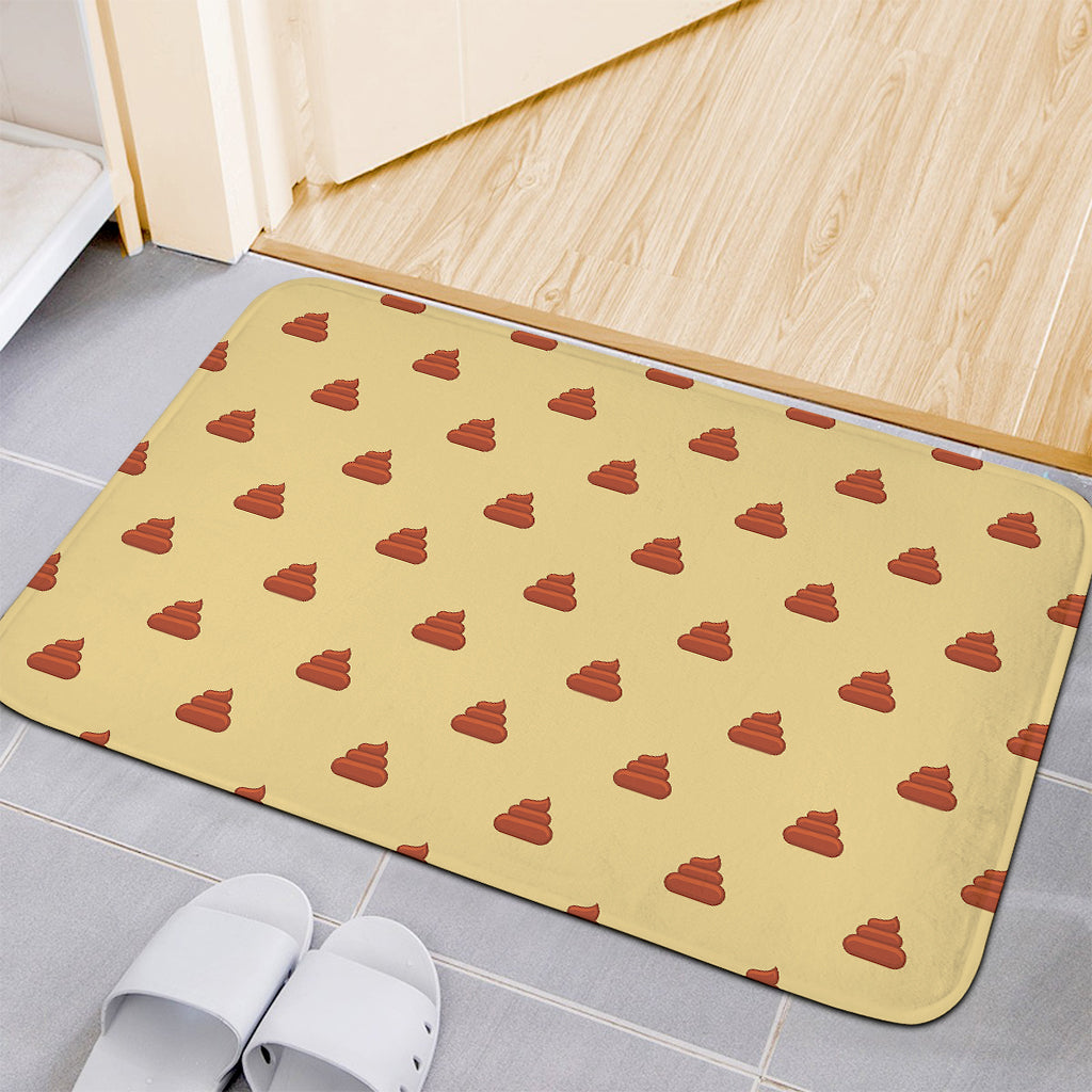 Brown Poop Pattern Print Indoor Door Mat