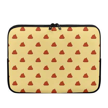 Brown Poop Pattern Print Laptop Sleeve
