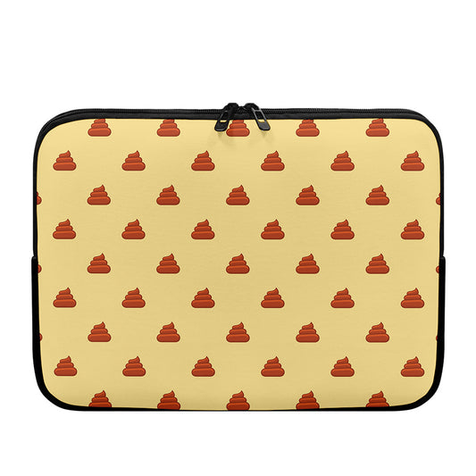 Brown Poop Pattern Print Laptop Sleeve