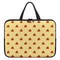 Brown Poop Pattern Print Laptop Sleeve With Handle