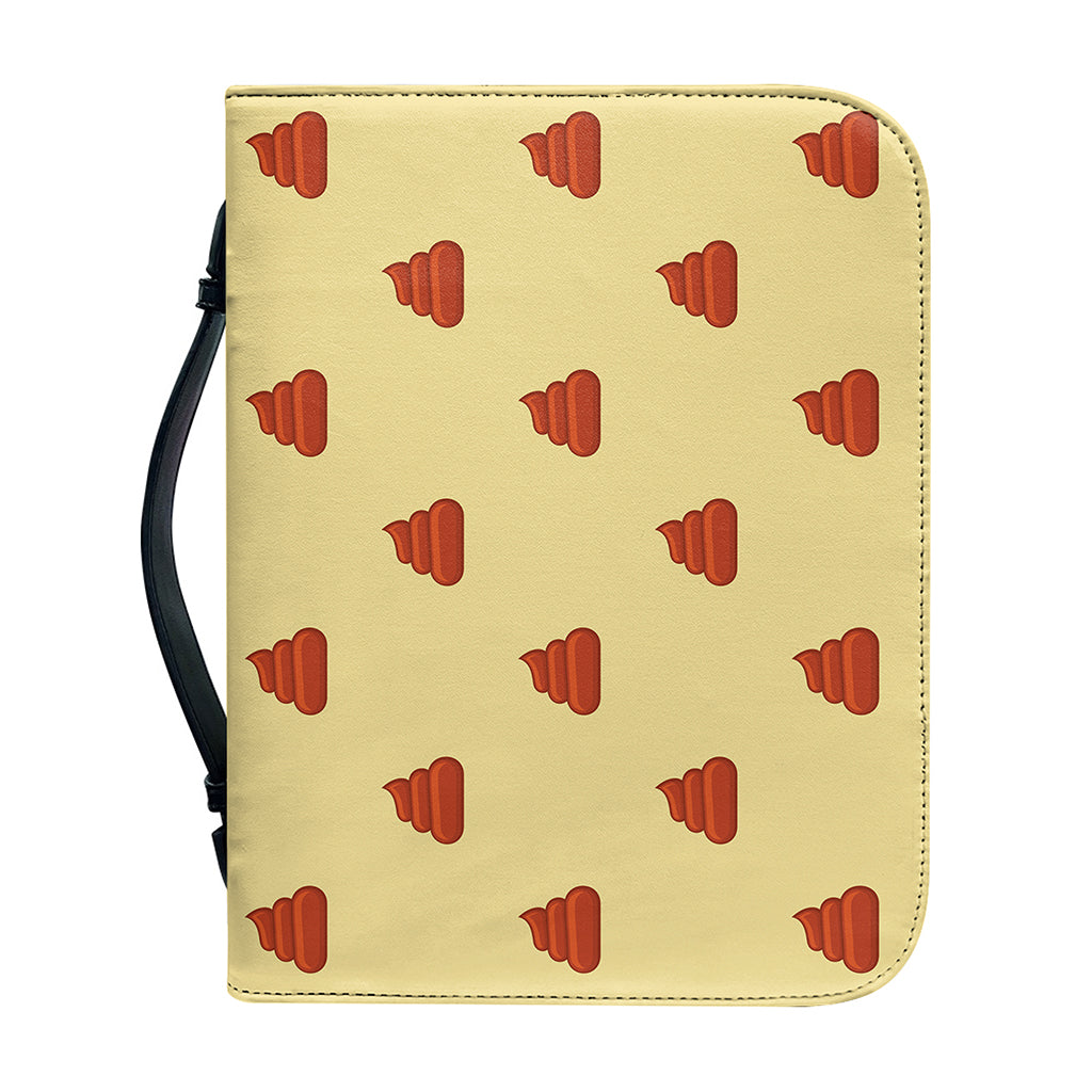 Brown Poop Pattern Print Leather Bible Cover