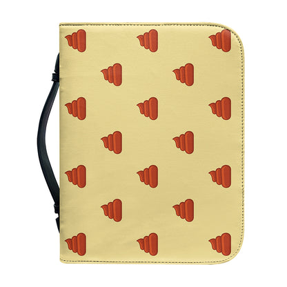 Brown Poop Pattern Print Leather Bible Cover
