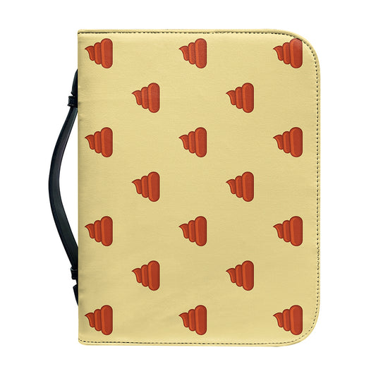Brown Poop Pattern Print Leather Bible Cover