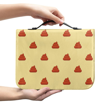 Brown Poop Pattern Print Leather Bible Cover