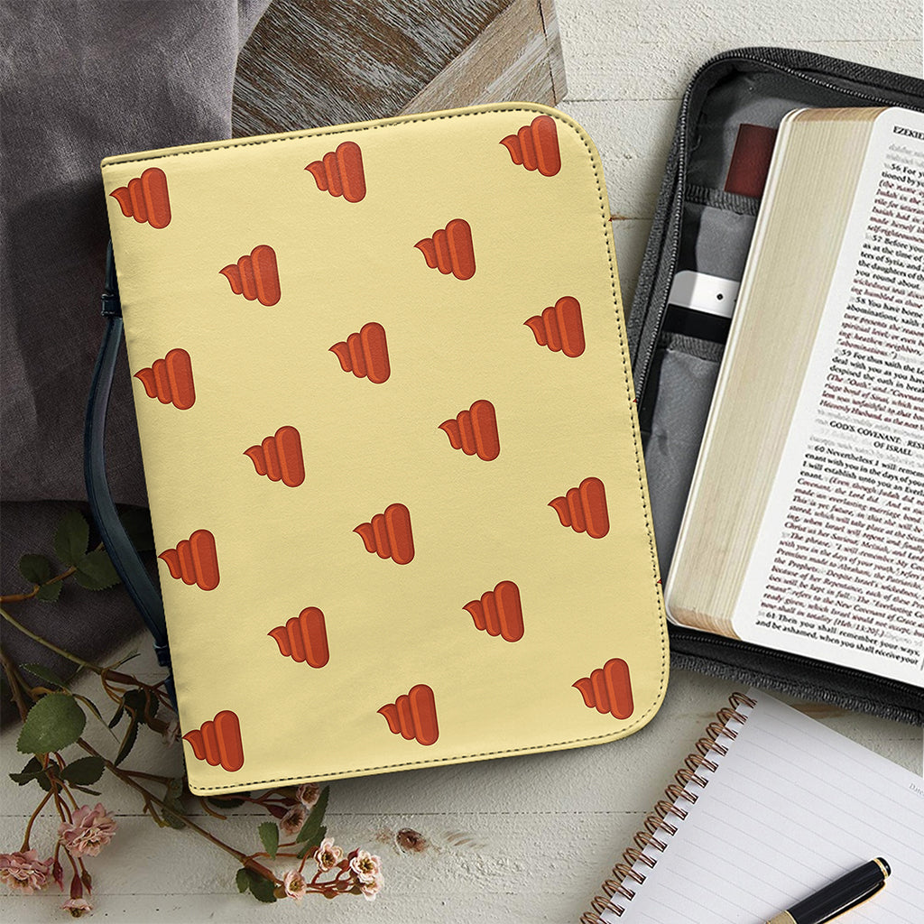 Brown Poop Pattern Print Leather Bible Cover