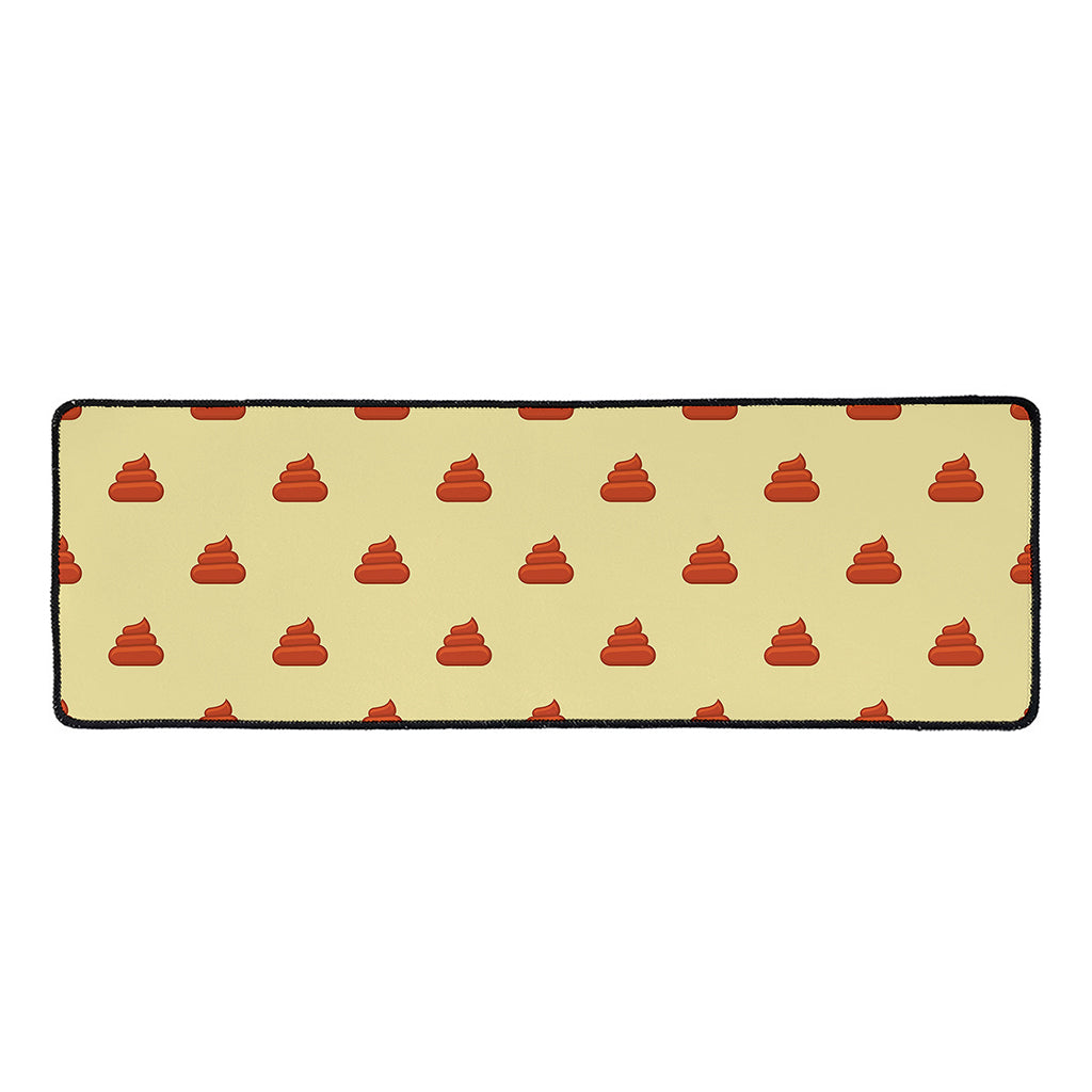 Brown Poop Pattern Print Long Kitchen Mat