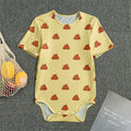 Brown Poop Pattern Print Men's Bodysuit