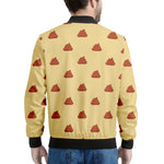 Brown Poop Pattern Print Men's Bomber Jacket