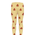 Brown Poop Pattern Print Men's Leggings