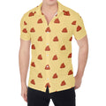 Brown Poop Pattern Print Men's Shirt