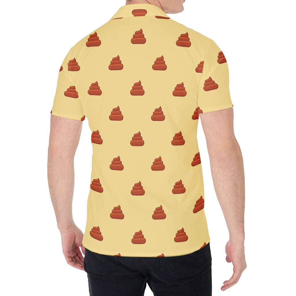 Brown Poop Pattern Print Men's Shirt