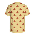 Brown Poop Pattern Print Men's Sports T-Shirt