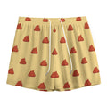 Brown Poop Pattern Print Mesh Shorts