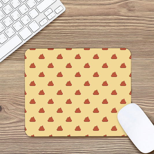 Brown Poop Pattern Print Mouse Pad
