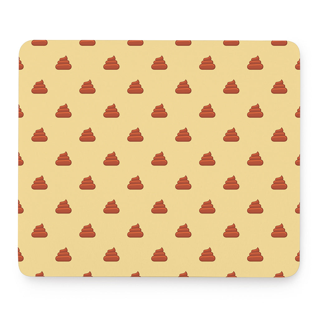 Brown Poop Pattern Print Mouse Pad
