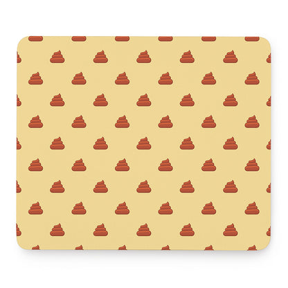 Brown Poop Pattern Print Mouse Pad