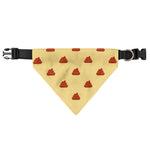 Brown Poop Pattern Print Over The Collar Dog Bandana