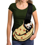 Brown Poop Pattern Print Pet Sling Carrier