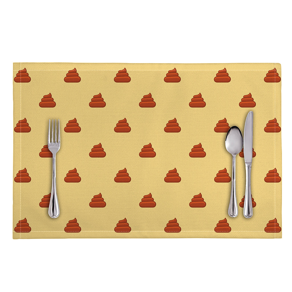 Brown Poop Pattern Print Placemat