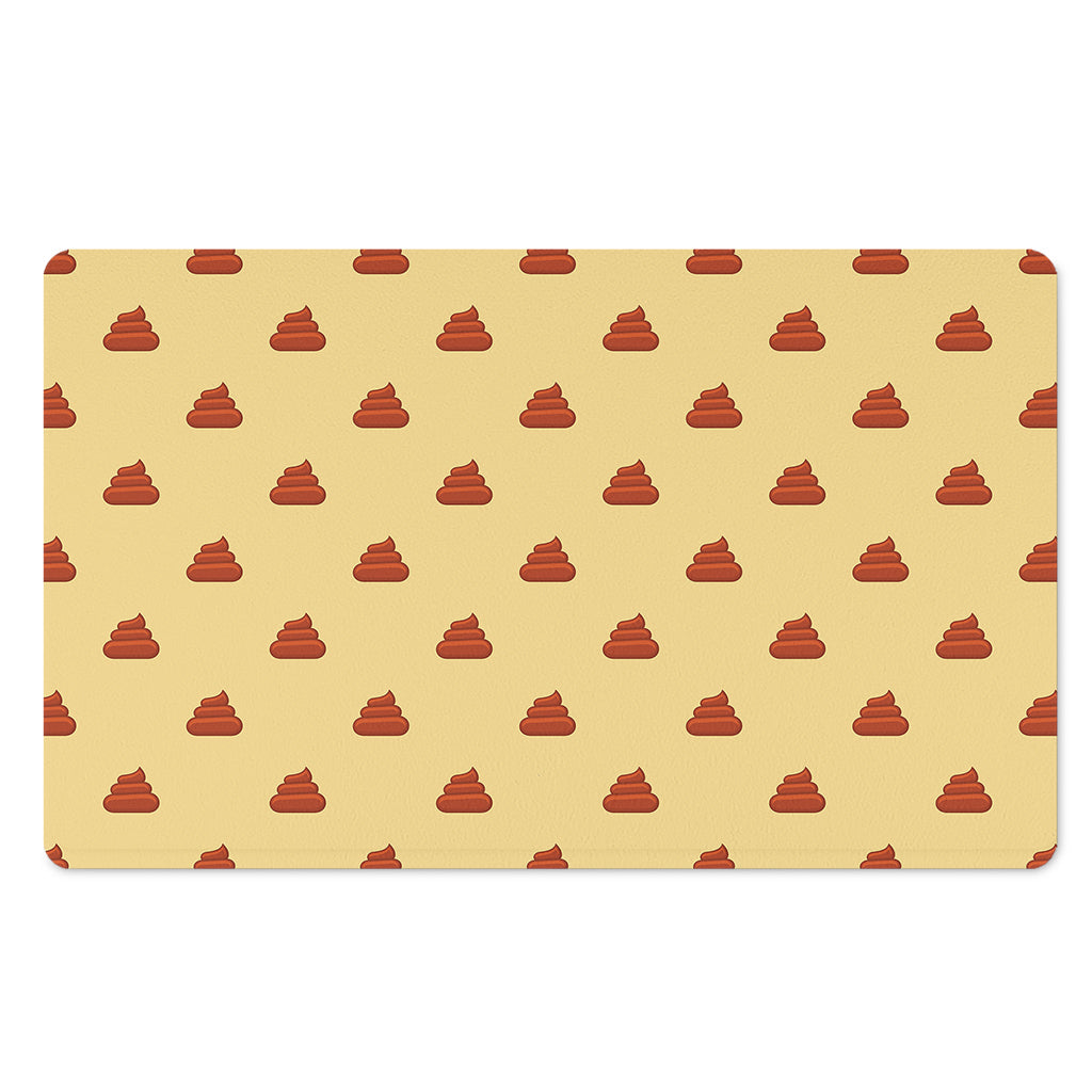 Brown Poop Pattern Print Polyester Doormat