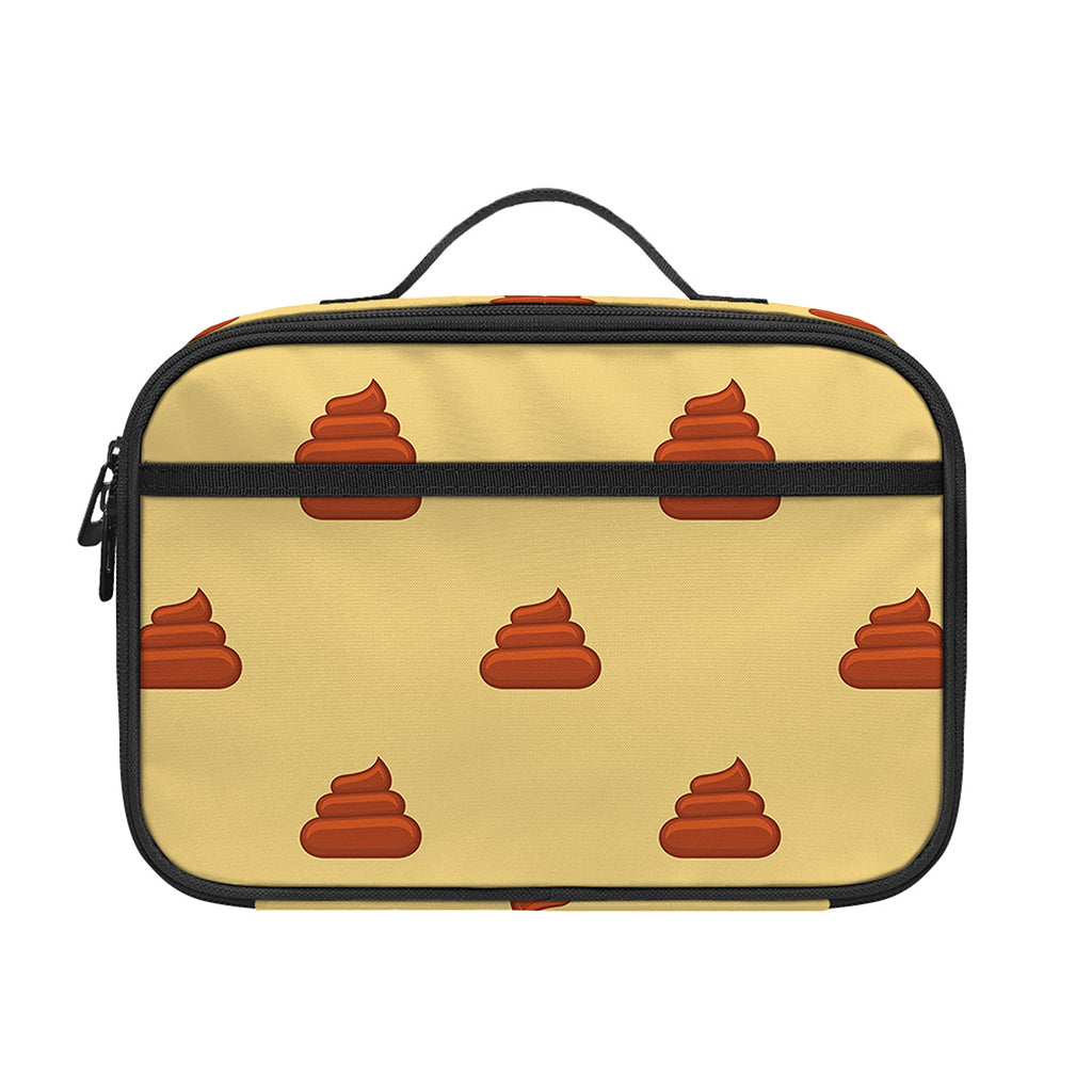 Brown Poop Pattern Print Portable Lunch Bag