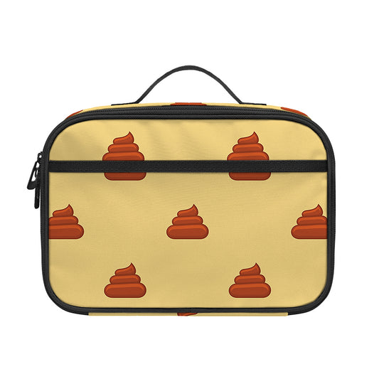 Brown Poop Pattern Print Portable Lunch Bag