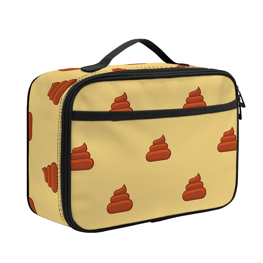 Brown Poop Pattern Print Portable Lunch Bag