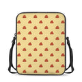 Brown Poop Pattern Print Rectangular Crossbody Bag