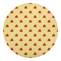 Brown Poop Pattern Print Round Blanket