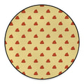 Brown Poop Pattern Print Round Floor Mat