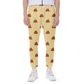Brown Poop Pattern Print Joggers