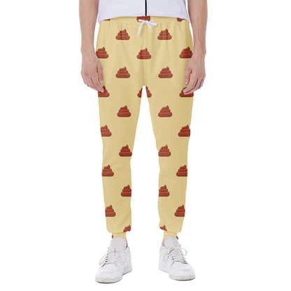 Brown Poop Pattern Print Scuba Joggers
