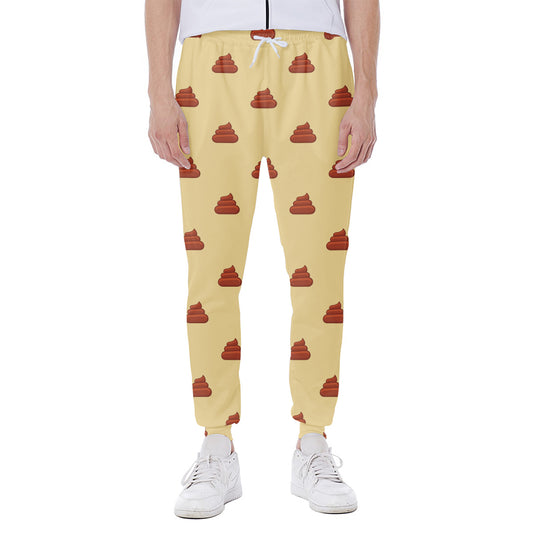Brown Poop Pattern Print Scuba Joggers