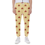 Brown Poop Pattern Print Scuba Joggers