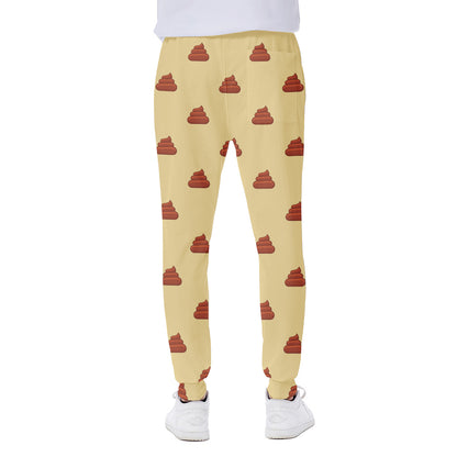 Brown Poop Pattern Print Scuba Joggers