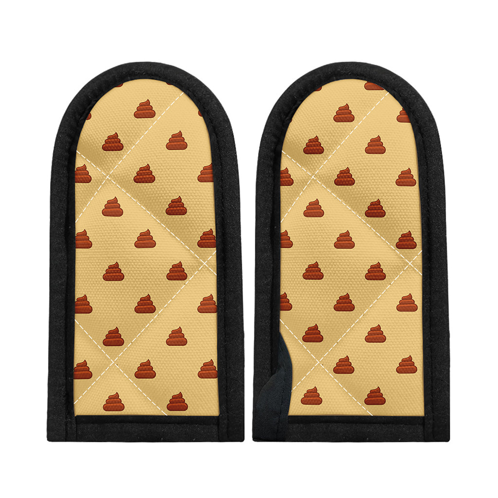 Brown Poop Pattern Print Skillet Handle Cover
