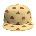 Brown Poop Pattern Print Snapback Cap