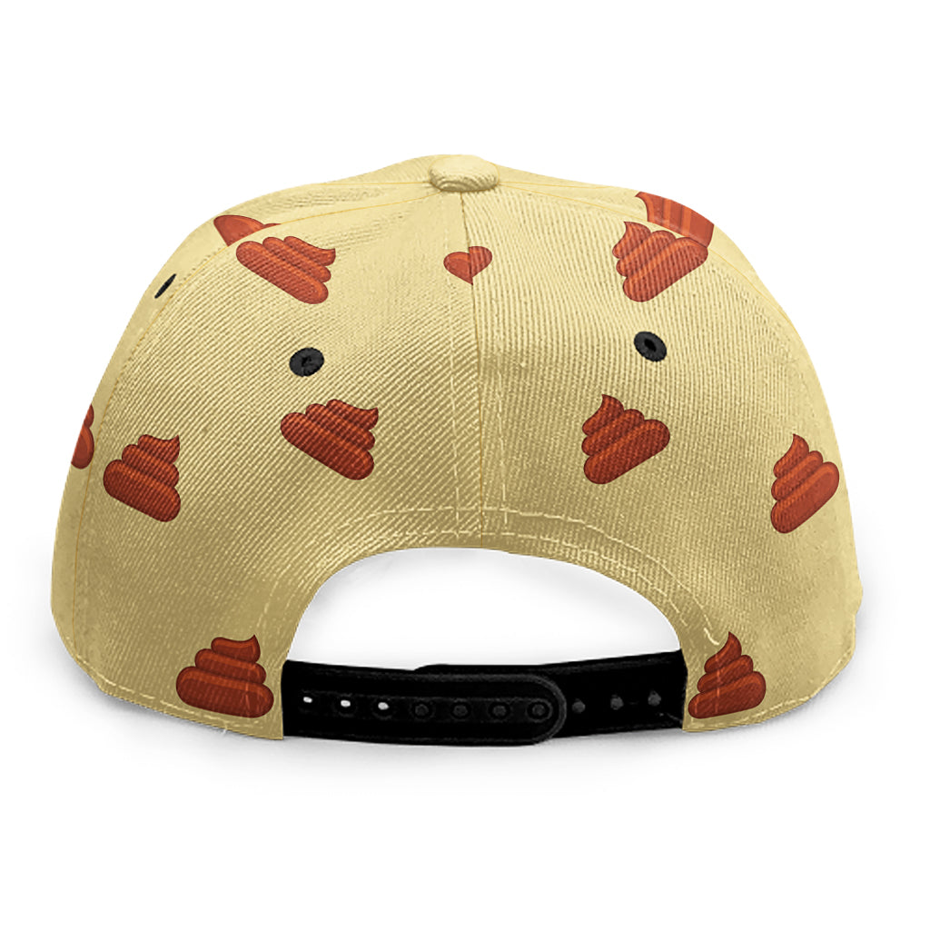 Brown Poop Pattern Print Snapback Cap