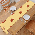 Brown Poop Pattern Print Table Runner